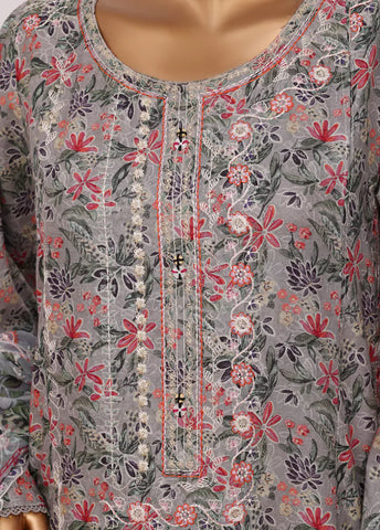 3 Piece MultiColor Embroidered Lawn Shirt with Trouser & Embroidered Dupatta