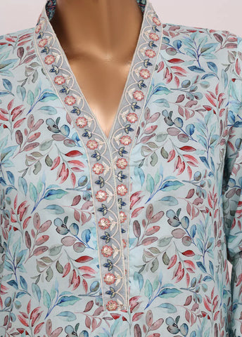 3 Piece MultiColor Embroidered Lawn Shirt with Trouser & Embroidered Dupatta