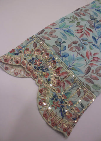 3 Piece MultiColor Embroidered Lawn Shirt withTrouser & Embroidered Dupatta