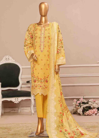 Bin Saeed Fabric - WC-28- 3 Piece Luxury Embroidered Stitched Suit