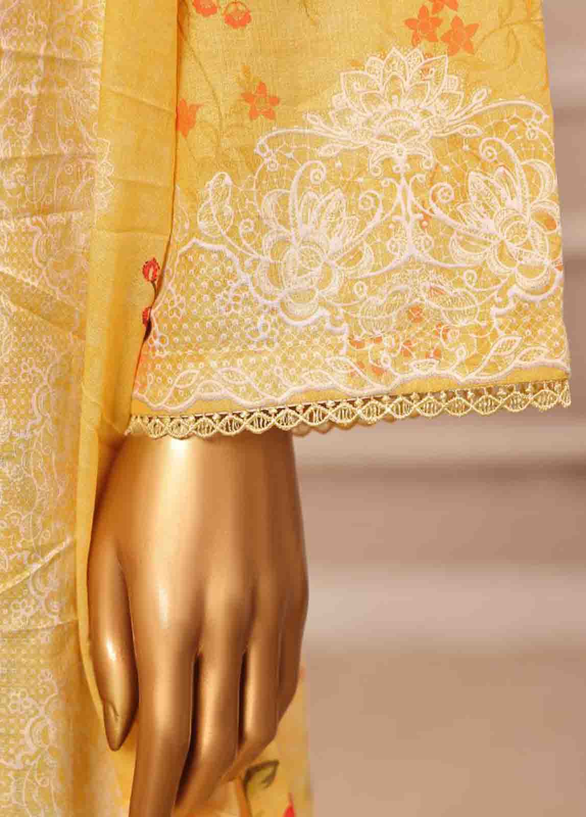 Bin Saeed Fabric - WC-28- 3 Piece Luxury Embroidered Stitched Suit