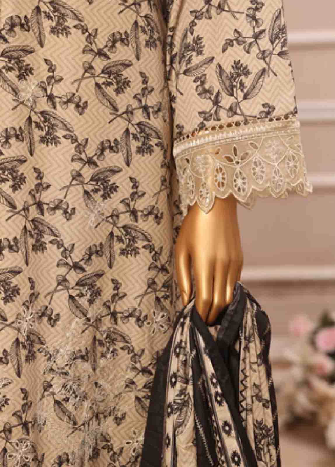 Bin Saeed Fabric - WC-37- 3 Piece Luxury Embroidered Stitched Suit