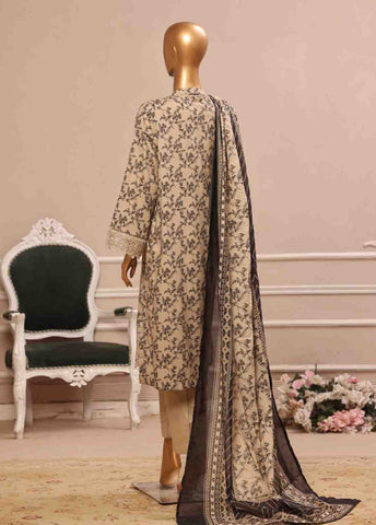 Bin Saeed Fabric - WC-37- 3 Piece Luxury Embroidered Stitched Suit