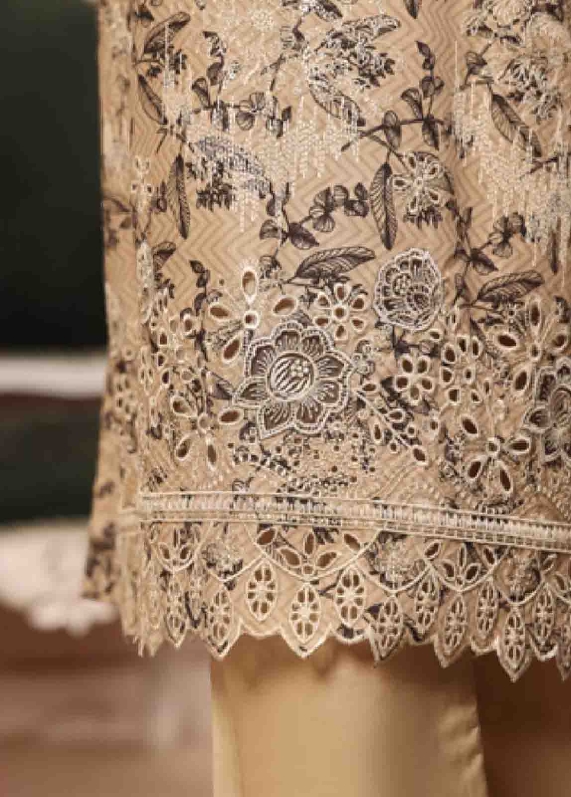 Bin Saeed Fabric - WC-37- 3 Piece Luxury Embroidered Stitched Suit