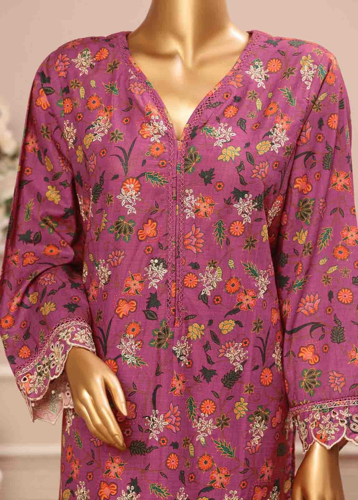 Bin Saeed Fabric - WC-38- 3 Piece Luxury Embroidered Stitched Suit