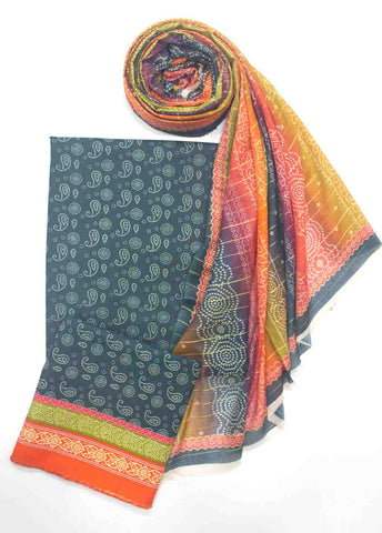 Bin Saeed Fabric - WC-R-005-3 Piece Lawn Printed UnStitched Suit