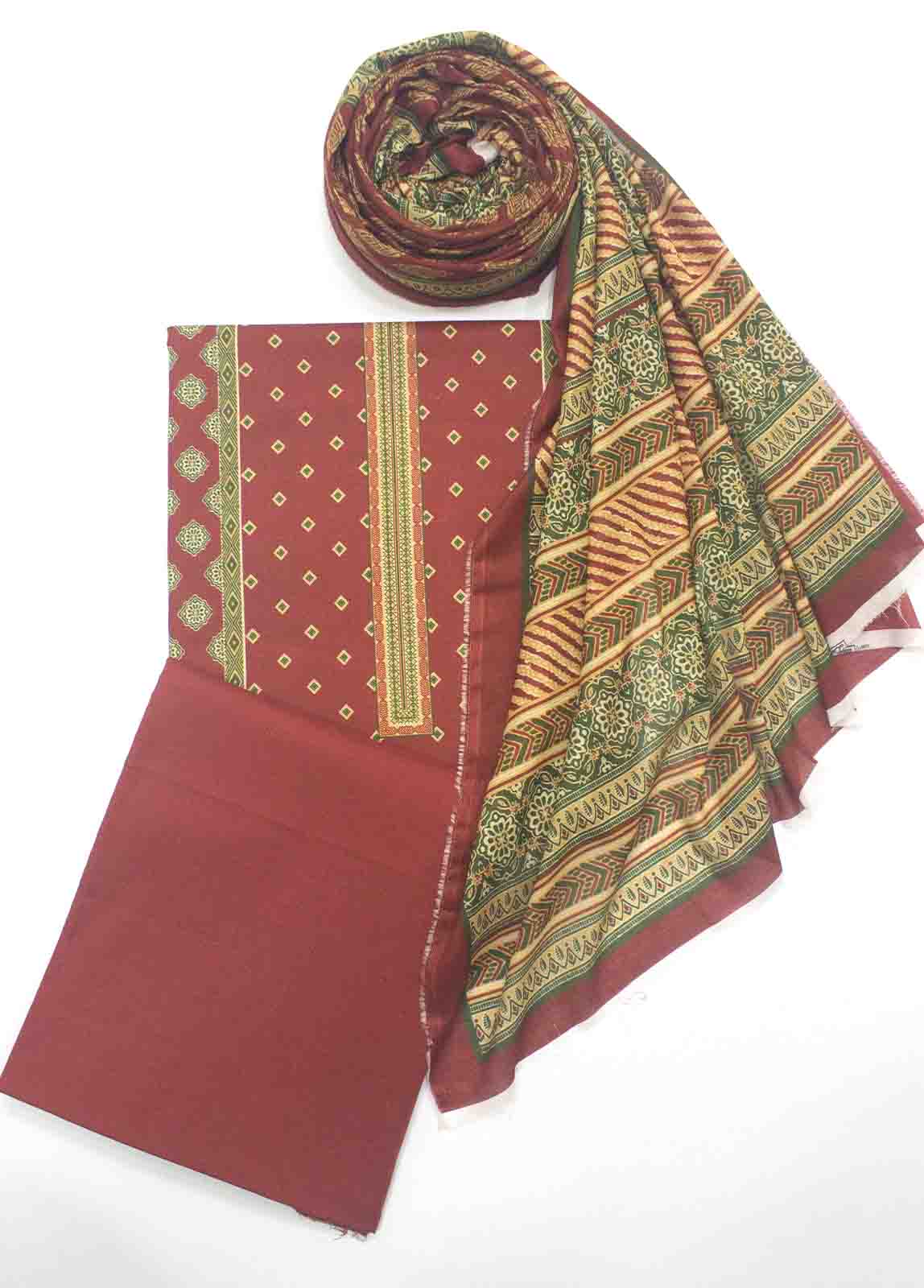 Bin Saeed Fabric - WC-R-010-3 Piece Lawn Printed UnStitched Suit