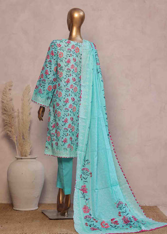 Bin Saeed Fabric - WC-RE-024-3 Piece Chikankari Stitched Suit