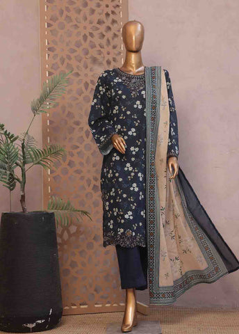 Bin Saeed Fabric - WC-RE-036-3 Piece Chikankari Stitched Suit