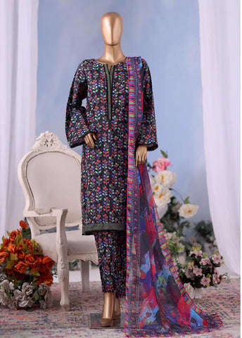 WCC-2537- 3 Piece Printed Cotton Stitched Suit