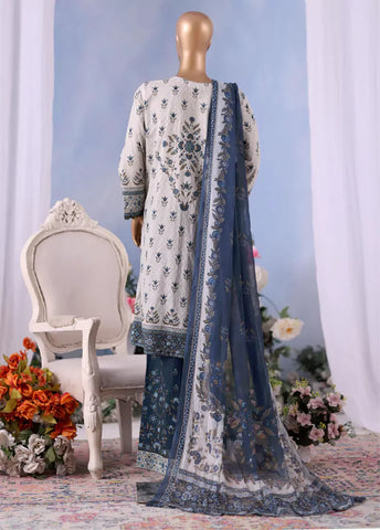 WCC-2541- 3 Piece Printed Cotton Stitched Suit