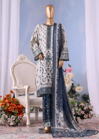 WCC-2541- 3 Piece Printed Cotton Stitched Suit