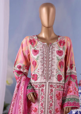 WCC-2544- 3 Piece Printed Cotton Stitched Suit