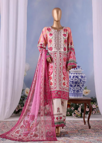 WCC-2544- 3 Piece Printed Cotton Stitched Suit