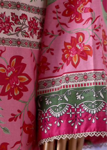 WCC-2544- 3 Piece Printed Cotton Stitched Suit