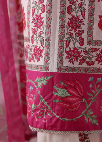 WCC-2544- 3 Piece Printed Cotton Stitched Suit