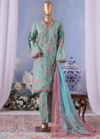 WCC-2556- 3 Piece Printed Cotton Stitched Suit