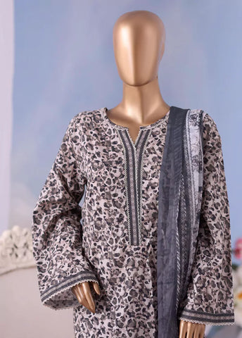 WCC-2565- 3 Piece Printed Cotton Stitched Suit