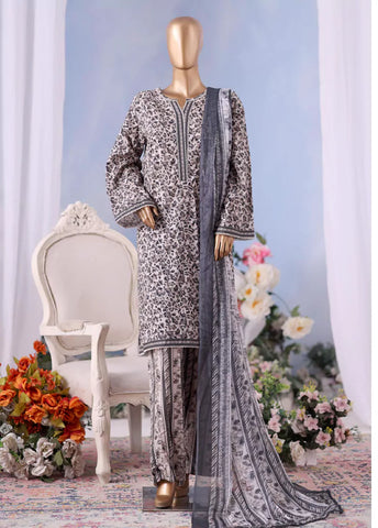 WCC-2565- 3 Piece Printed Cotton Stitched Suit