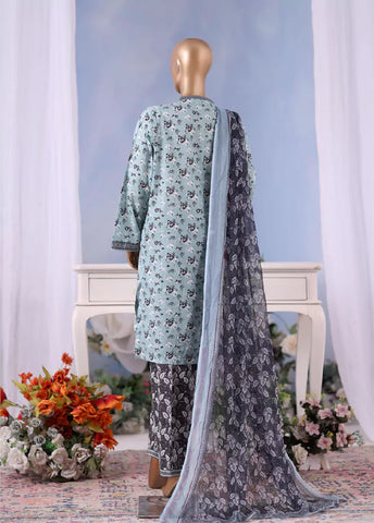 WCC-2571- 3 Piece Printed Cotton Stitched Suit