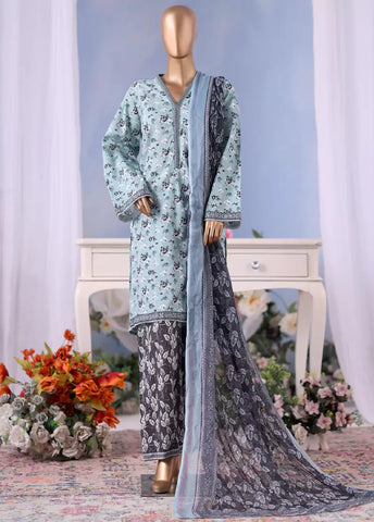 WCC-2571- 3 Piece Printed Cotton Stitched Suit