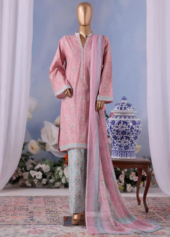 WCC-2572- 3 Piece Printed Cotton Stitched Suit