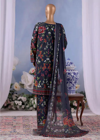 WCC-2573- 3 Piece Printed Cotton Stitched Suit
