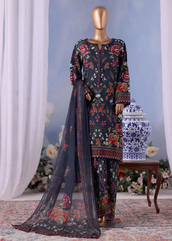 WCC-2573- 3 Piece Printed Cotton Stitched Suit