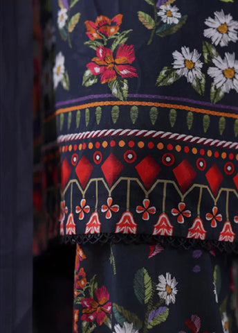 WCC-2573- 3 Piece Printed Cotton Stitched Suit