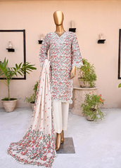 WCE-001-3 Piece Lawn Embroidered