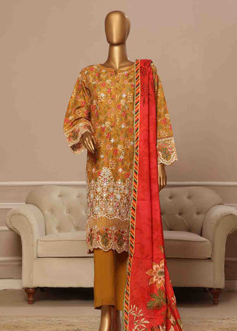 WCE-001 -3 Piece Embroidery Stitched Suit