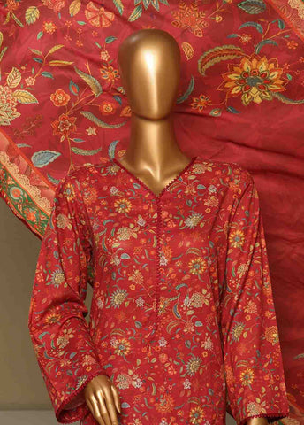 Bin Saeed Fabric - WCE-003-3 Piece Cotton Chikankari Stitched Suit
