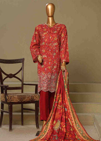 Bin Saeed Fabric - WCE-003-3 Piece Cotton Chikankari Stitched Suit