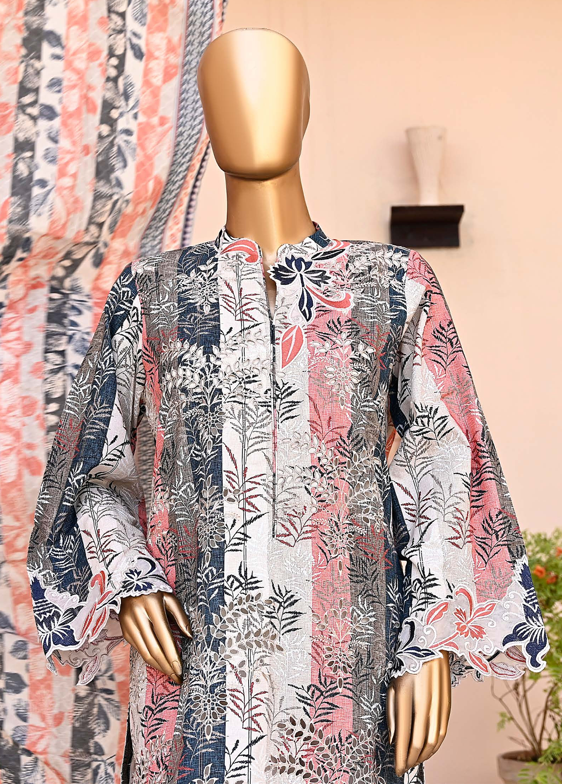WCE-003-3 Piece Cotton Embroidered