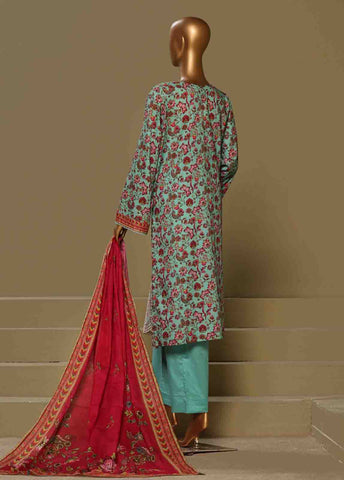 Bin Saeed Fabric - WCE-004-3 Piece Cotton Chikankari Stitched Suit