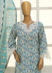 WCE-005-3 Piece Lawn Embroidered
