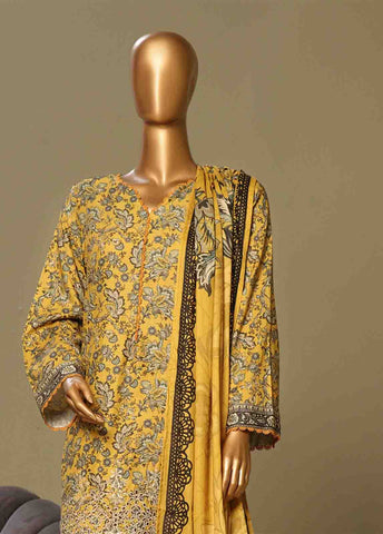 Bin Saeed Fabric - WCE-007-3 Piece Chikankari Stitched Suit