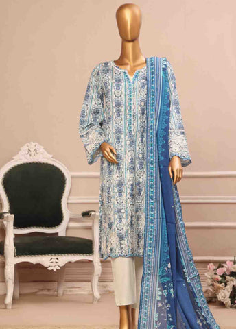 Bin Saeed Fabric - WCE-008 -3 Piece Embroidered Stitched Suit