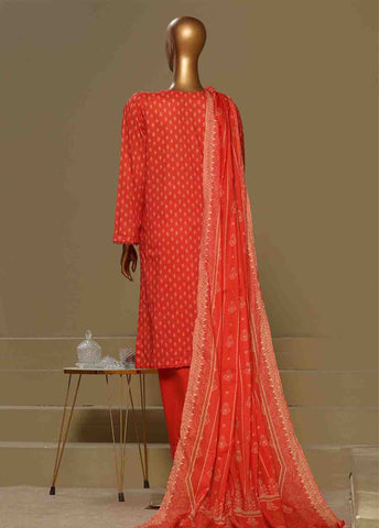 Bin Saeed Fabric - WCE-009-3 Piece Chikankari Stitched Suit