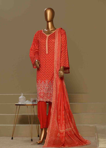 Bin Saeed Fabric - WCE-009-3 Piece Chikankari Stitched Suit