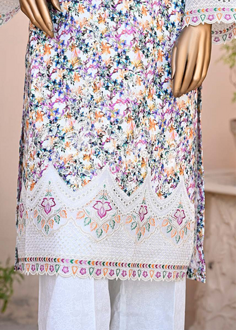 Bin Saeed Fabric - WCE-009-3 Piece Lawn Embroidered