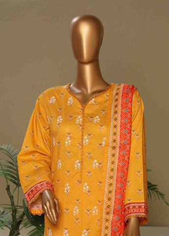 Bin Saeed Fabric - WCE-010-3 Piece Chikankari Stitched Suit