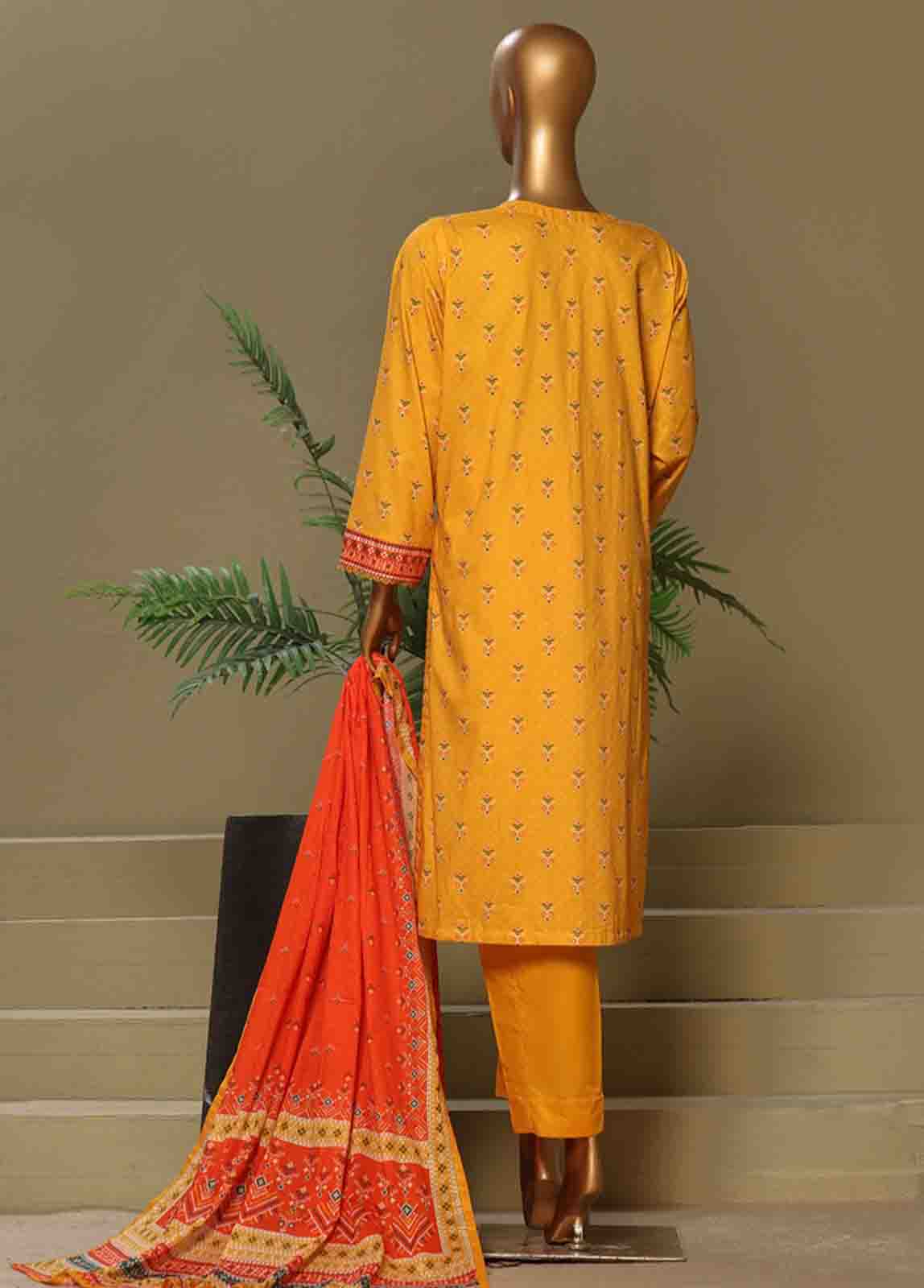 Bin Saeed Fabric - WCE-010-3 Piece Chikankari Stitched Suit