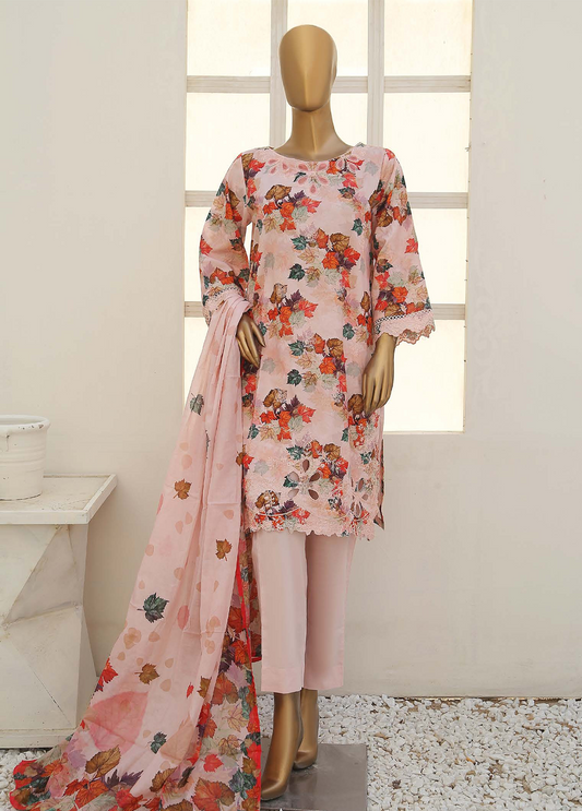 WCE-011-3 Piece Lawn Embroidered