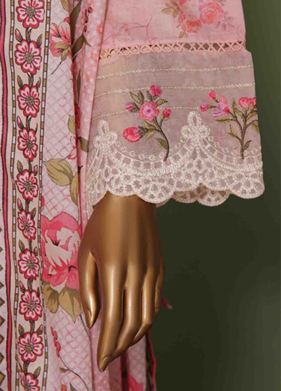 Bin Saeed Fabric - WCE-012 A- 3 Piece Embroidered Stitched Suit