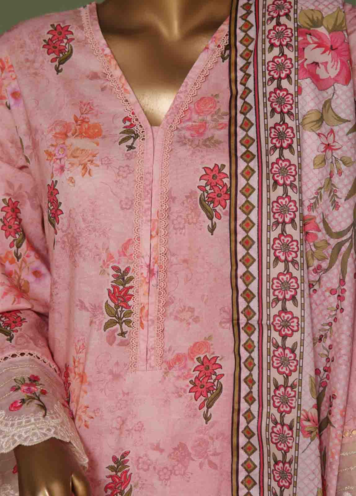 Bin Saeed Fabric - WCE-012 A- 3 Piece Embroidered Stitched Suit