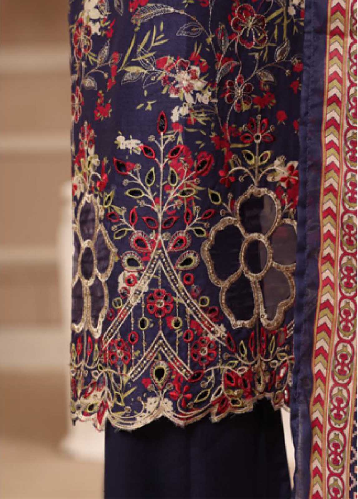 Bin Saeed Fabric - WCE-015 -3 Piece Embroidered Stitched Suit