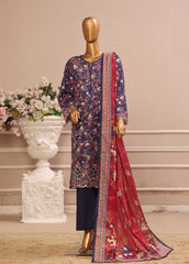 WCE-015 -3 Piece Embroidered Stitched Suit