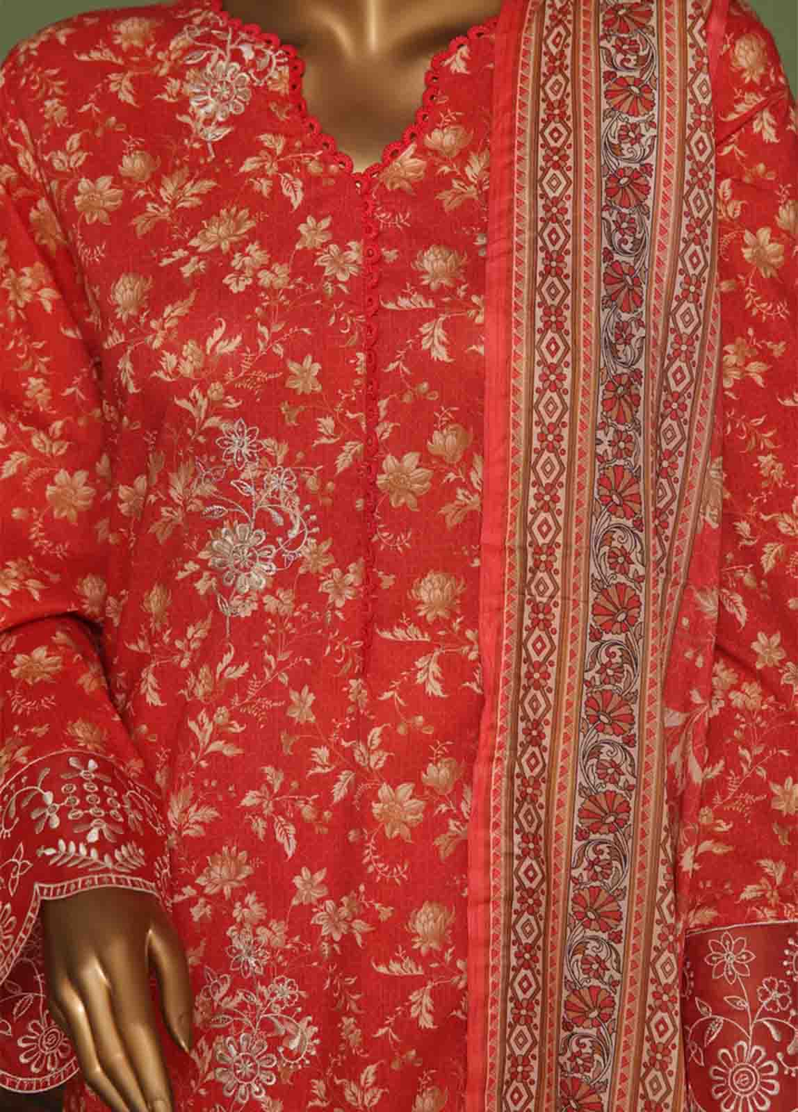 Bin Saeed Fabric - WCE-019 A- 3 Piece Embroidered Stitched Suit