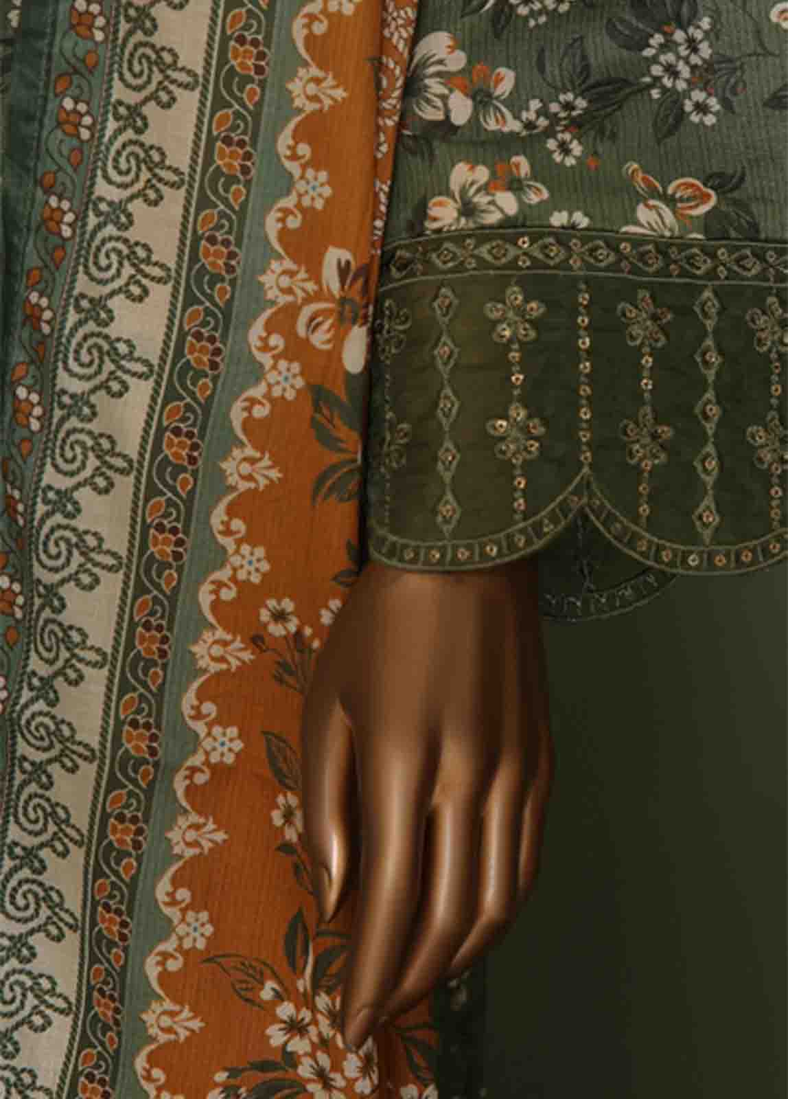 Bin Saeed Fabric - WCE-020 A- 3 Piece Embroidered Stitched Suit
